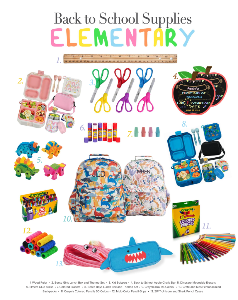 2024 Back to School Supplies Elementary